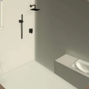 Render: baño con puerta corrediza