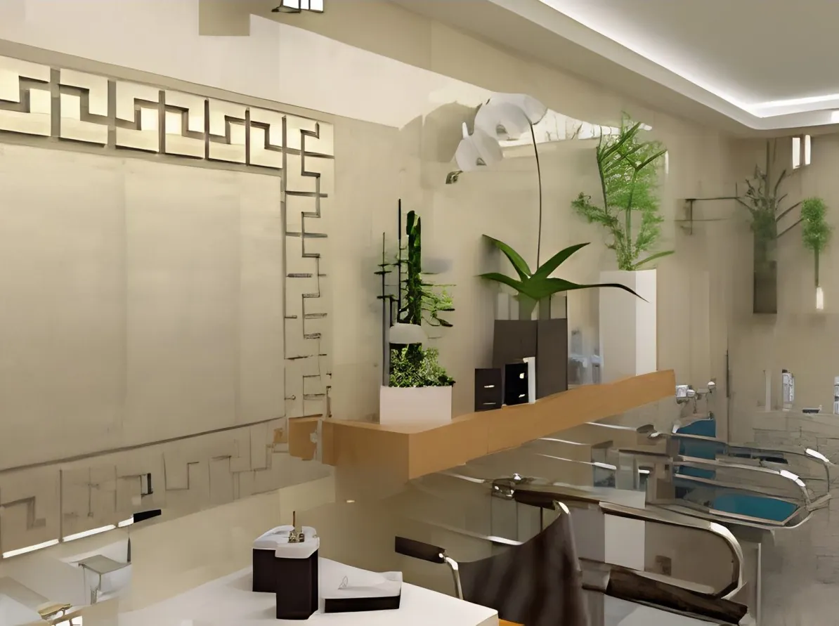 Render del baño con barras de apoyo