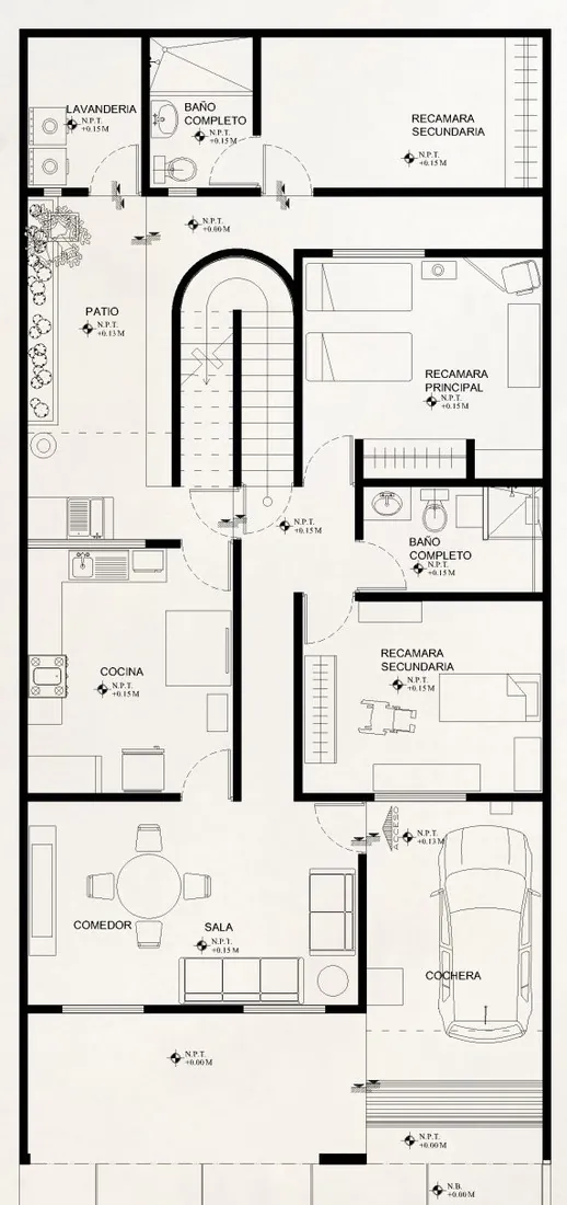 Plano actual de la casa de René